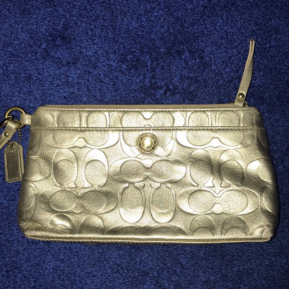 Coach Metallic Wristlet